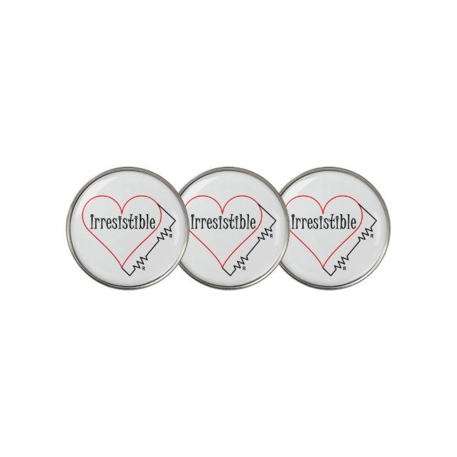 Irresistible Heart Golf Ball Marker (3 Up)