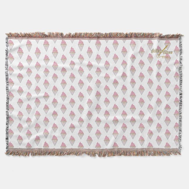 Irresistible Ice Cream Decorative Throw  Throw Blanket (Front)