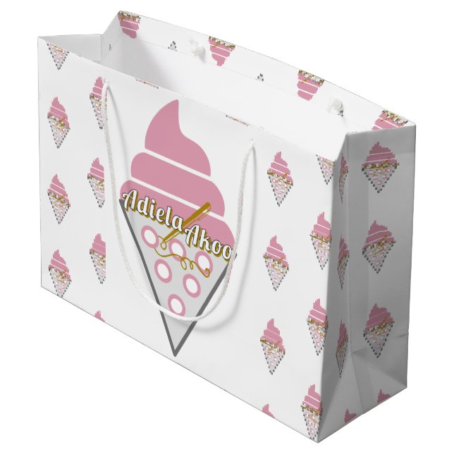 Irresistible Ice Cream Gift Bag by Adiela Akoo (Back Angled)