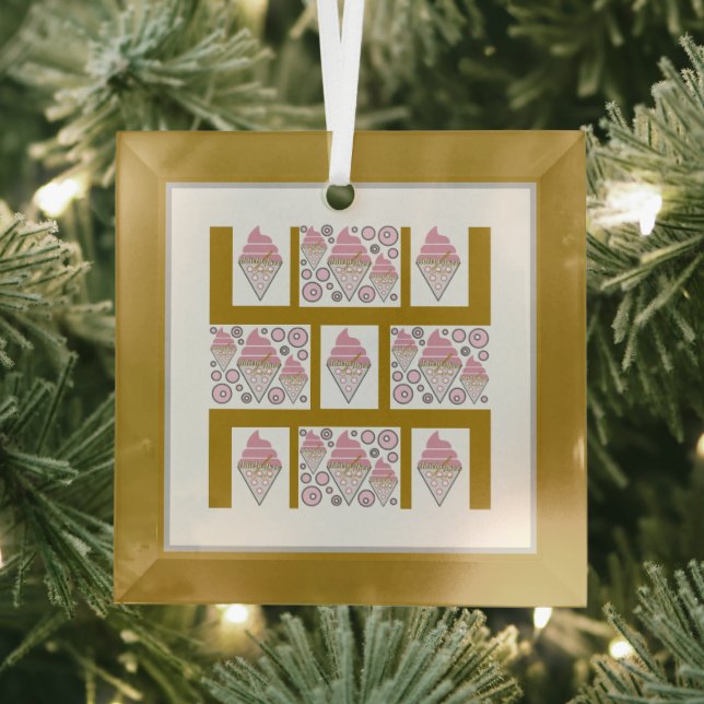 Irresistible Ice Cream Liquorice n Caramel Glass Ornament (Insitu)