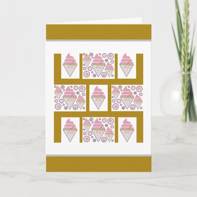 Irresistible Ice Cream Liquorice n Caramel  Note Card (Front)