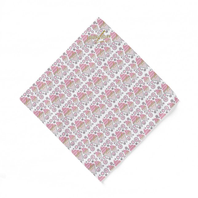 Irresistible Ice Cream Liquorice Pocket Square Bandana (Front)