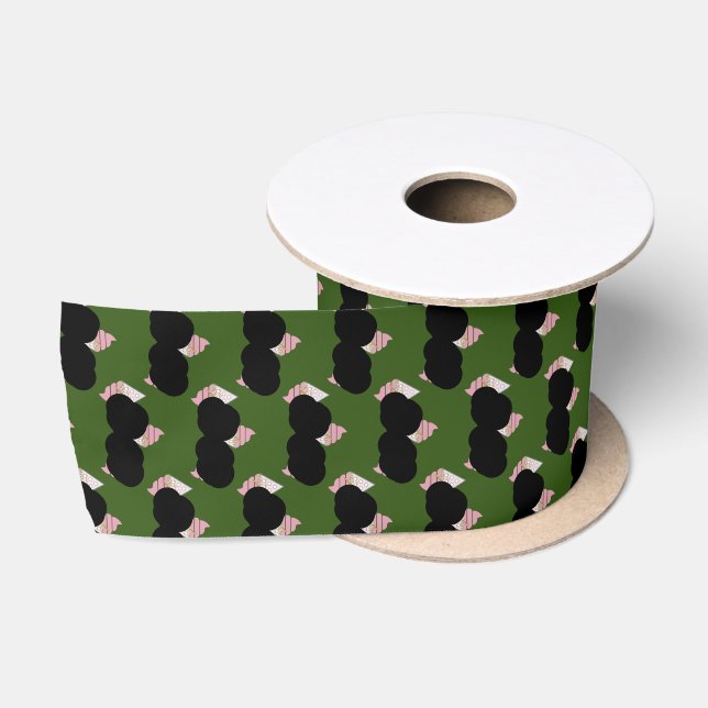 Irresistible Ice Cream Melted Macha Sprinkles Satin Ribbon (Spool)