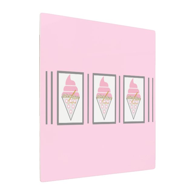 Irresistible Ice Cream Metall Art by Adiela Akoo (Angled)
