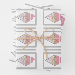 Irresistible Ice Cream Wrapping Paper - Set of 3