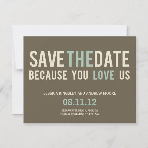 Irresistible Request Save The Date Card - Gray