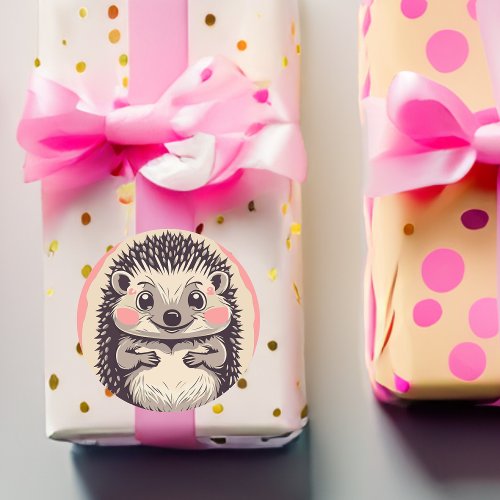 Irresistibly Cute Hedgehog Hedgie Classic Round Sticker