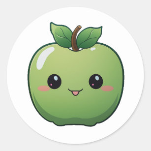 green apple cartoon