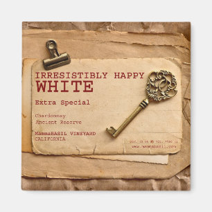 Irresistibly Happy White Wine Magnet! Magnet