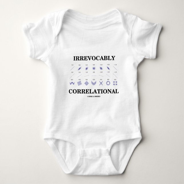 Irrevocably Correlational (Correlation Statistics) Baby Bodysuit (Front)
