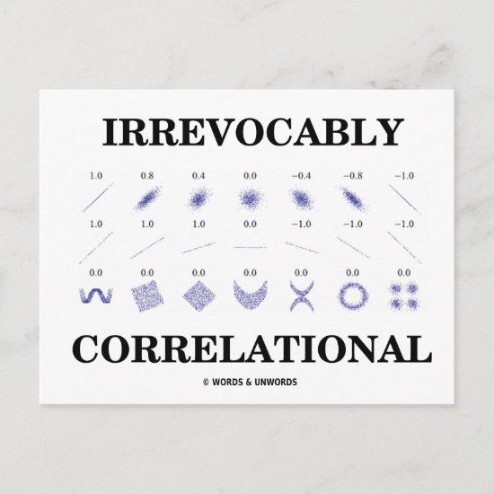 Irrevocably Correlational (Correlation Statistics) Postcard