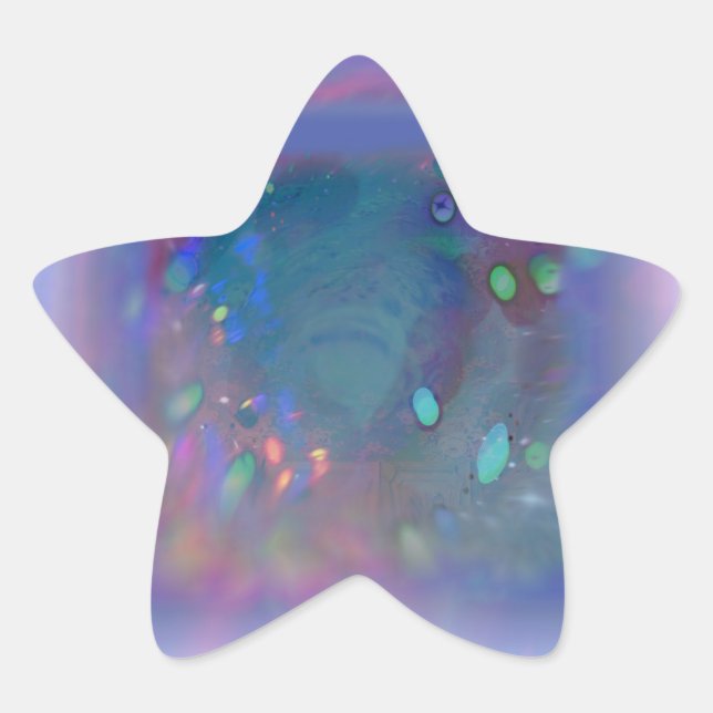 Irridescent Dreamy Star Stickers (Front)