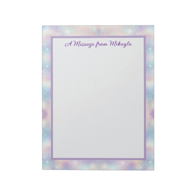 Irridescent Glitter  Notepad (Rotated)