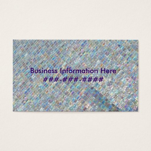 Customizable Irridescent Tile Business Cards