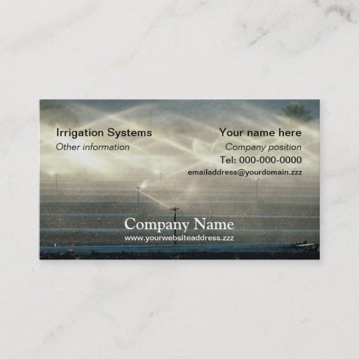 Customizable Irrigation business card