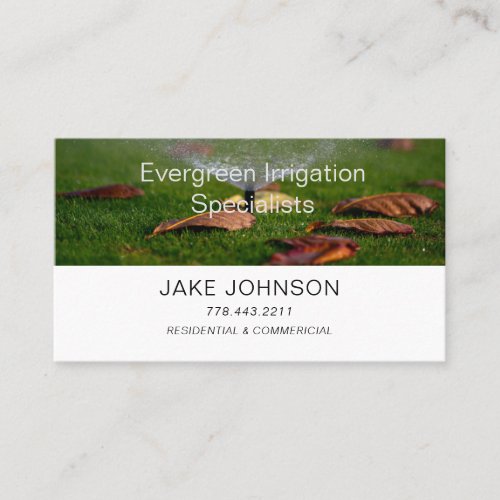 Irrigation Services Business Card