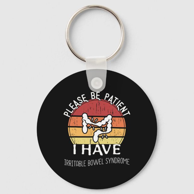 Irritable Bowel Syndrome Awareness Fun Ibs  Keychain (Front)