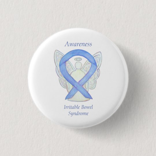 Irritable Bowel Syndrome Awareness Ribbon IBS Pin | Zazzle.com