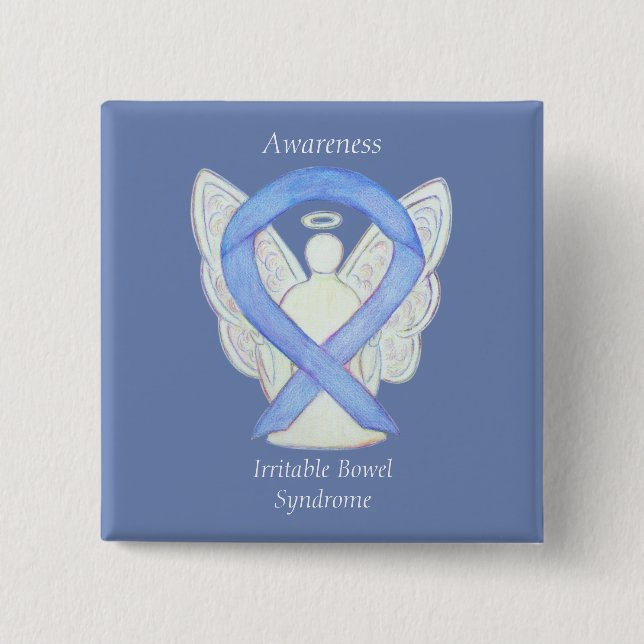 Irritable Bowel Syndrome Awareness Ribbon IBS Pin (Front)