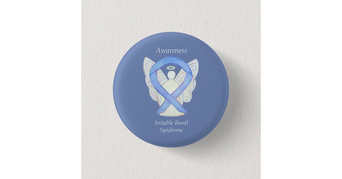 Irritable Bowel Syndrome Awareness Ribbon IBS Pin | Zazzle