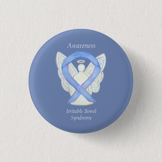 Irritable Bowel Syndrome Awareness Ribbon IBS Pin (Front)