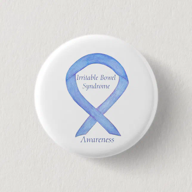 Irritable Bowel Syndrome Awareness Ribbon IBS Pin | Zazzle