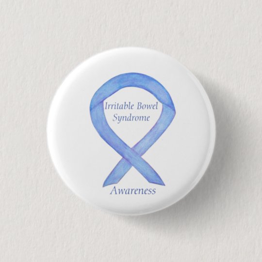 Irritable Bowel Syndrome Awareness Ribbon IBS Pin | Zazzle.com