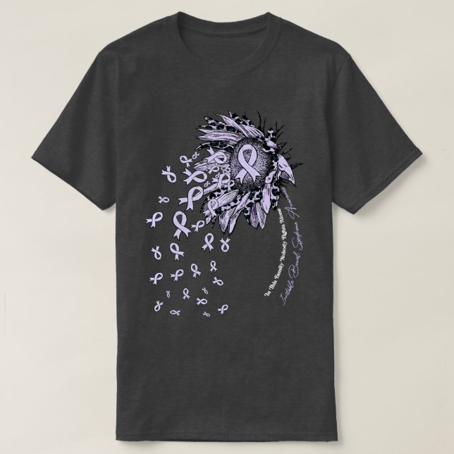 Irritable Bowel Syndrome Awareness sunflower nobod T-Shirt (Design Front)