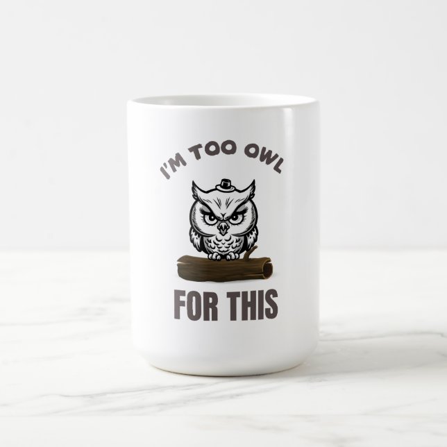irritable owl funny owl design irritable bowel  coffee mug (Center)