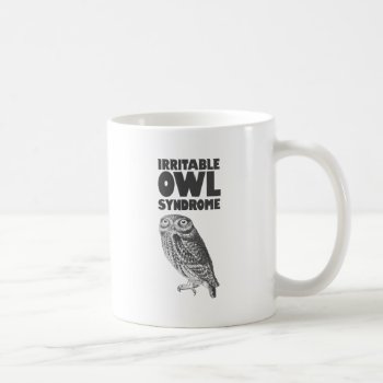 Irritable Owl. Funny Pun Coffee Mug by OblivionHead at Zazzle