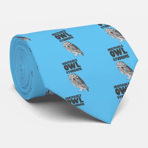 Irritable Owl Funny pun Tie