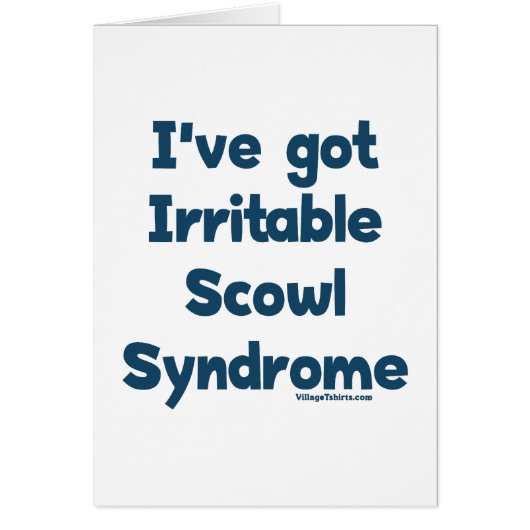 Irritable Scowl Sydrome Cards (Front)