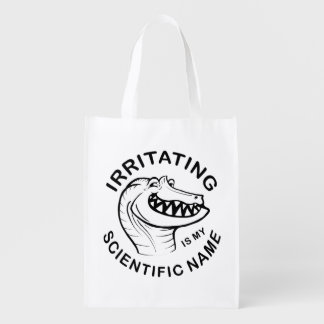 Irritator Trollface (text) Grocery Bag