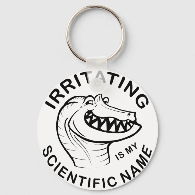 Irritator Trollface (text) Keychain (Front)