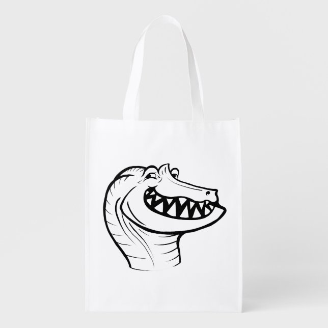 Irritator Trollface (textless) Grocery Bag (Front)