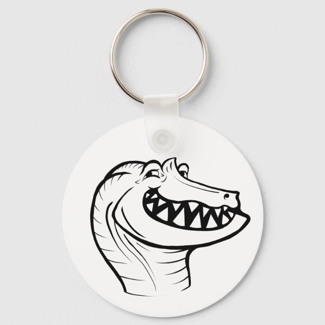 Irritator Trollface (textless) Keychain (Front)