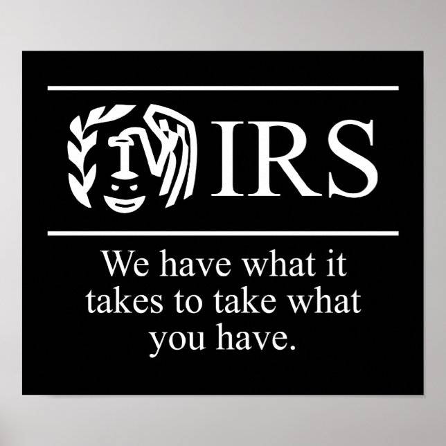 IRS $24.95 Graphic Art Wall Poster (Front)