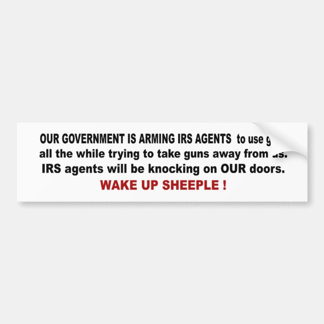 IRS AGENTS BUMPER STICKER (Front)