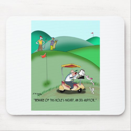 IRS Auditor in a Golf Sand Trap Mouse Pad