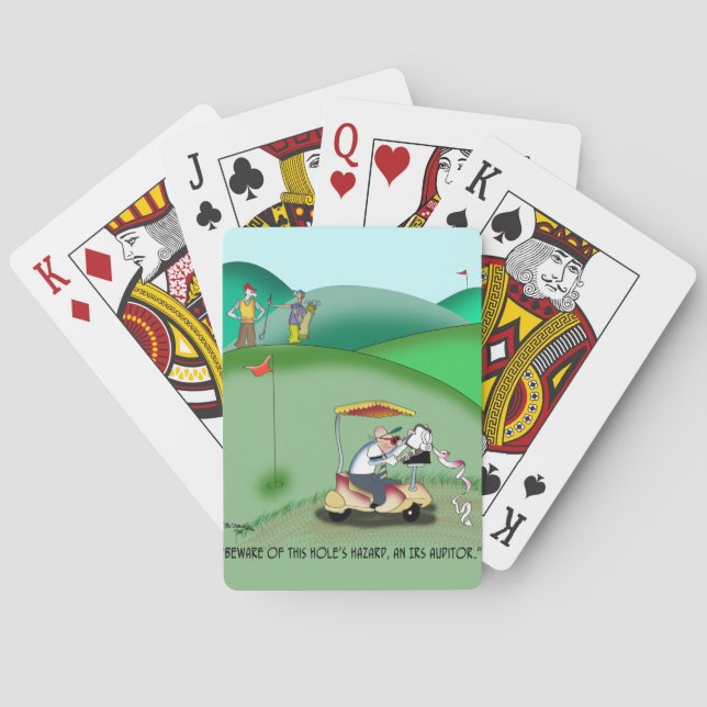 IRS Auditor in a Golf Sand Trap Poker Cards (Back)