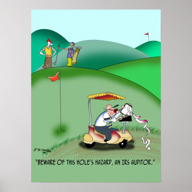 IRS Auditor in a Golf Sand Trap Poster (Front)