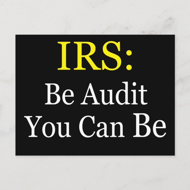 IRS: Be Audit You Can Be Postcard (Front)