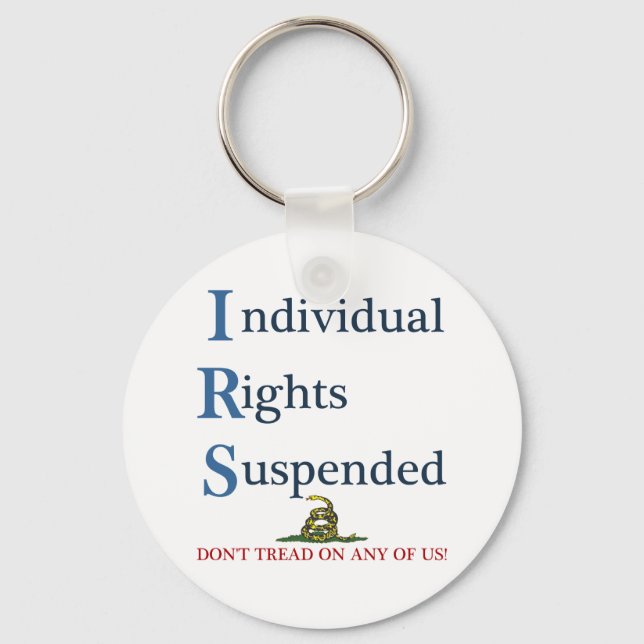 IRS Individual Rights Suspended Keychain (Front)