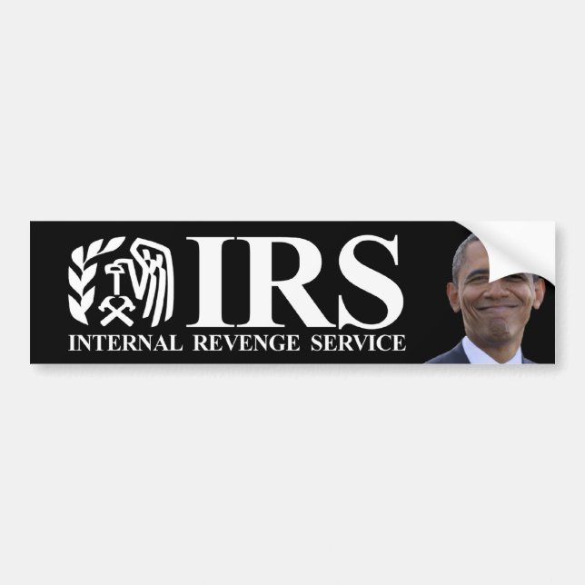 IRS Internal Revenge Service - Anti Obama Bumper Sticker (Front)