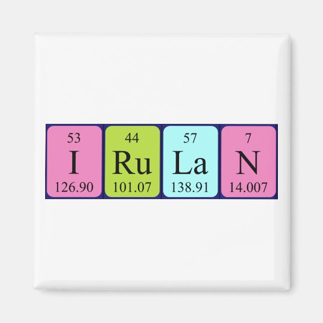 Irulan periodic table name magnet (Front)
