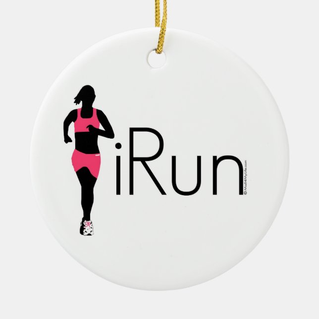 iRun Ceramic Ornament (Front)