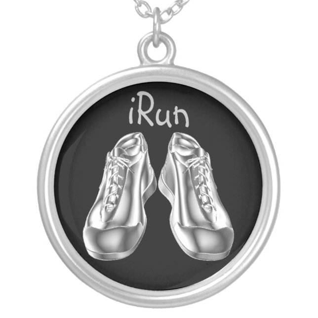 iRun Chrome Running Shoes Necklace (Front)