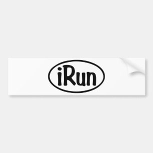 iRun Oval Bumper Sticker