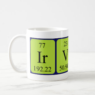 Irvin periodic table name mug