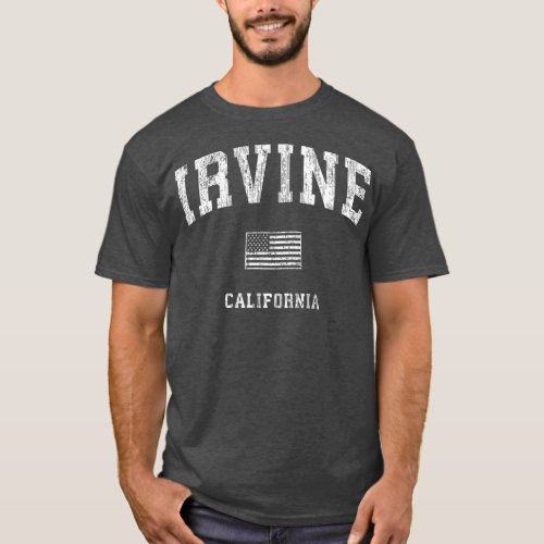 Irvine California CA  Vintage American Flag Tee
